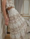 FINAL SALE Eyelet Maxi Skirt in Off White