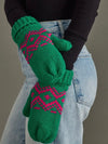 Green & Speckled Patterned Mittens