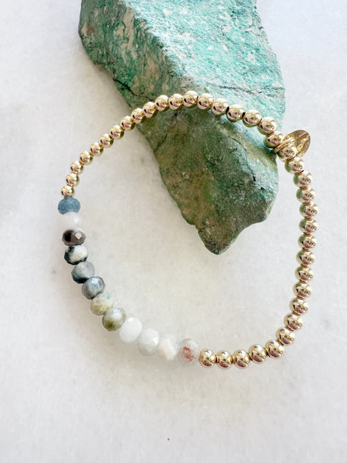 Amazonite Golden Girl Stretch Bracelet