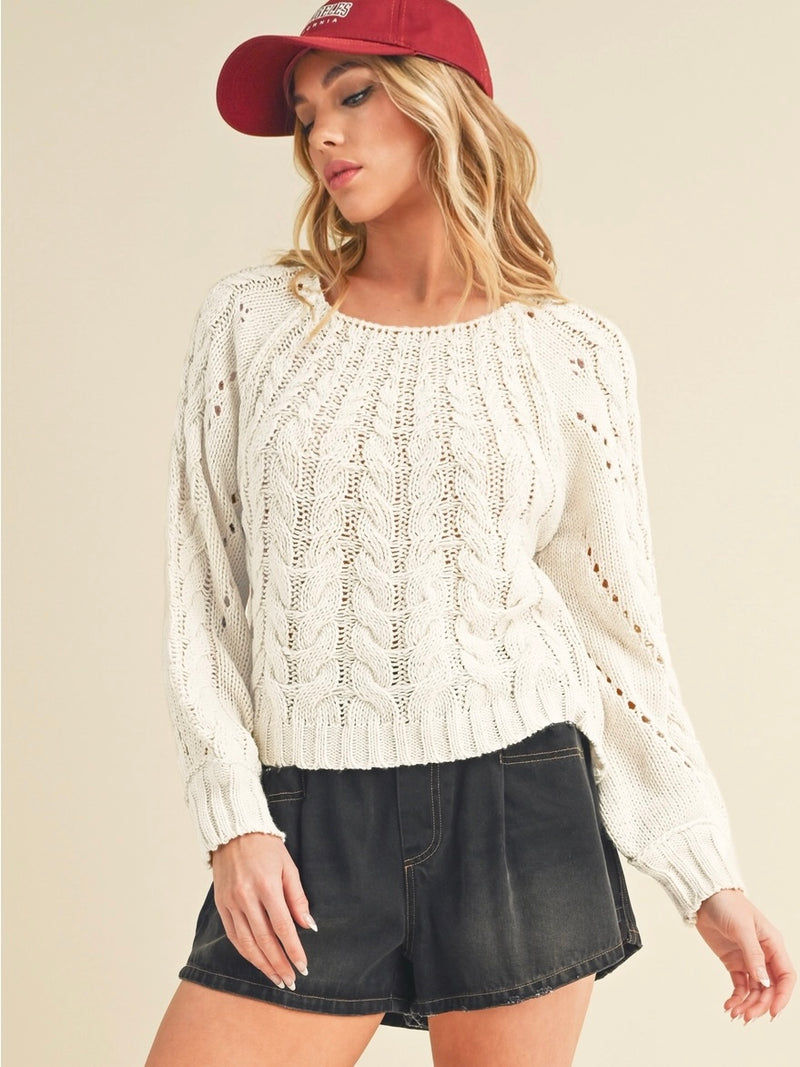 White Tally Sweater