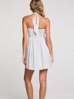 Ocean Striped Halter Mini Dress