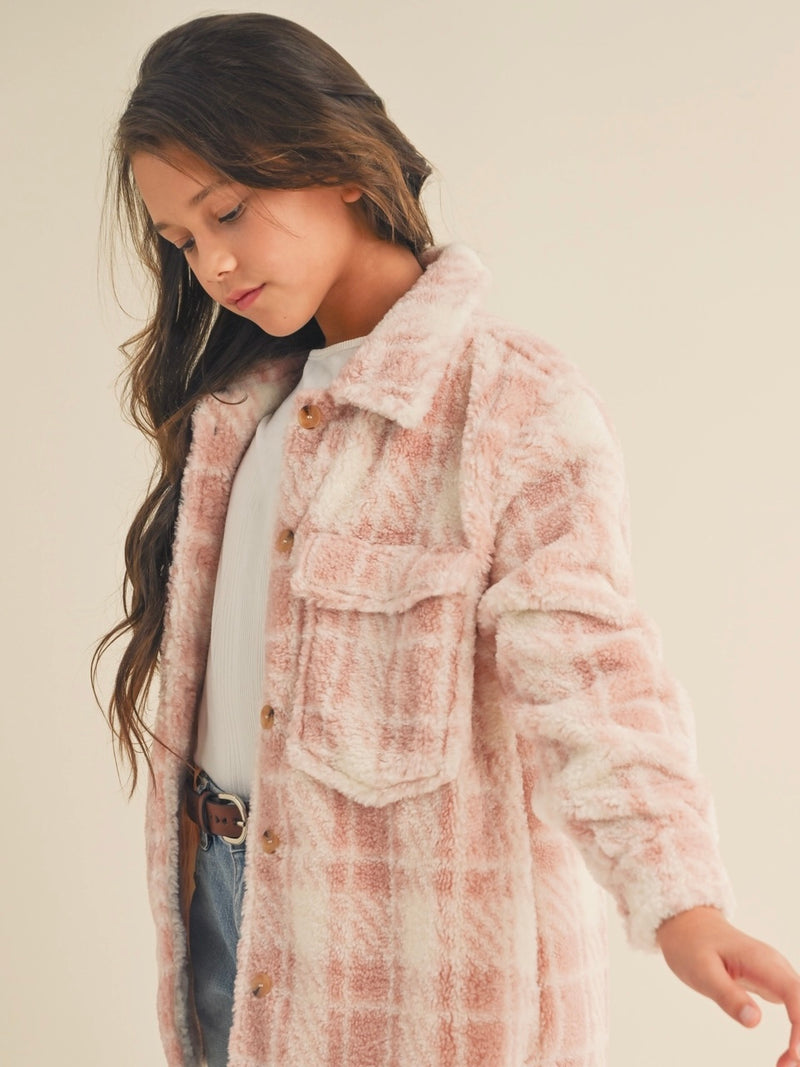 Luxa Little Pink Plaid Shacket