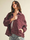 Cherry Denim Oversized Jacket
