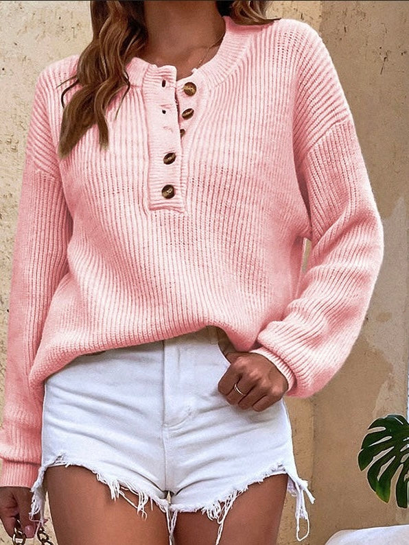Chunky Knit Button Sweater