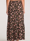Floral Maxi Skirt in Black