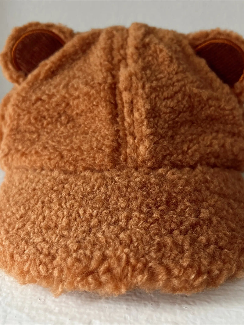 Sherpa Bear Hat in Teddy