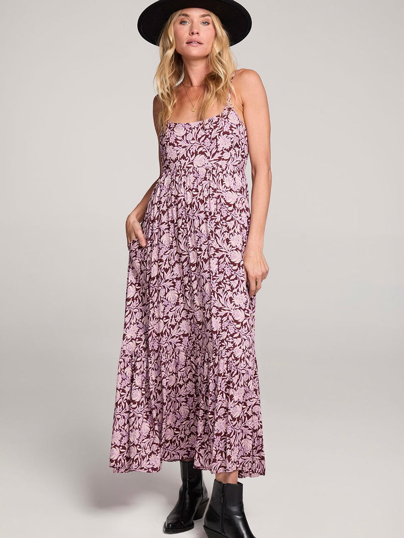 Rita Tank Midi Dress in Sangria