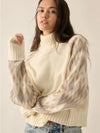 Geo Detail Turtleneck Sweater
