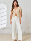 Elia Straight Fit Pant in White