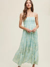 Abstract Print Maxi Dress in Sage
