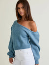 Asymmetrical Shoulder Sweater Top