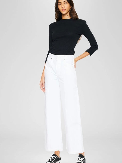 Ultra High Rise 90's Wide Leg White Jean