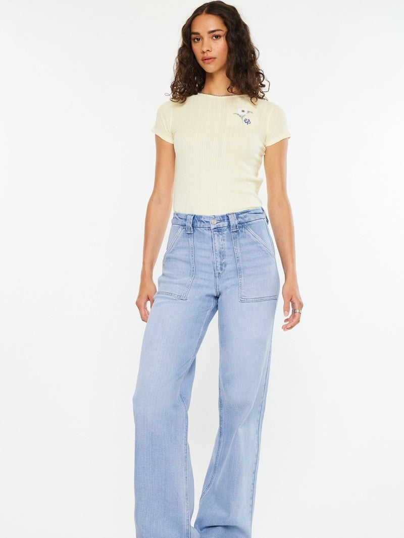 High Rise Wide Leg Jean
