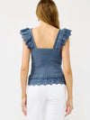 Scallop Lace Ruffle Smocked Tank