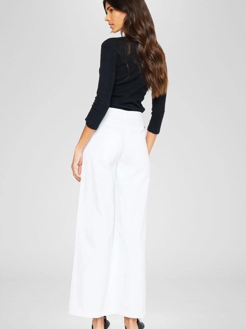 Ultra High Rise 90's Wide Leg White Jean