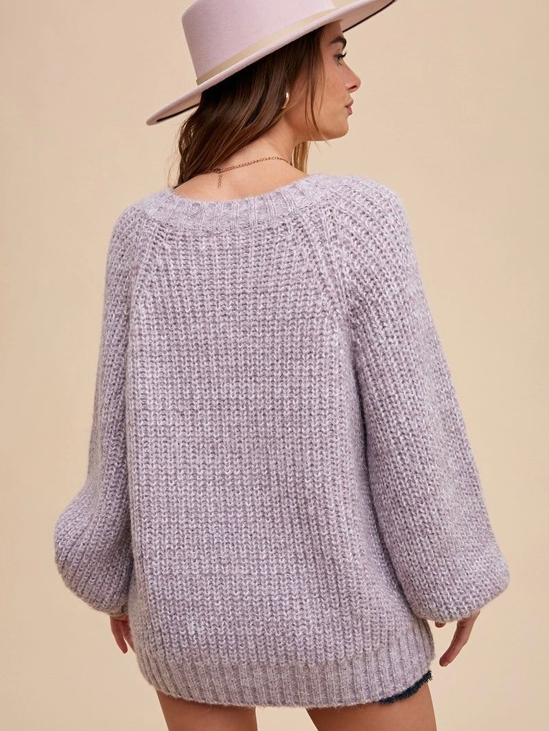 Lavender Fields Oversized Sweater