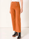 Victorine 6 Buttons Wide Leg Jean in Camel