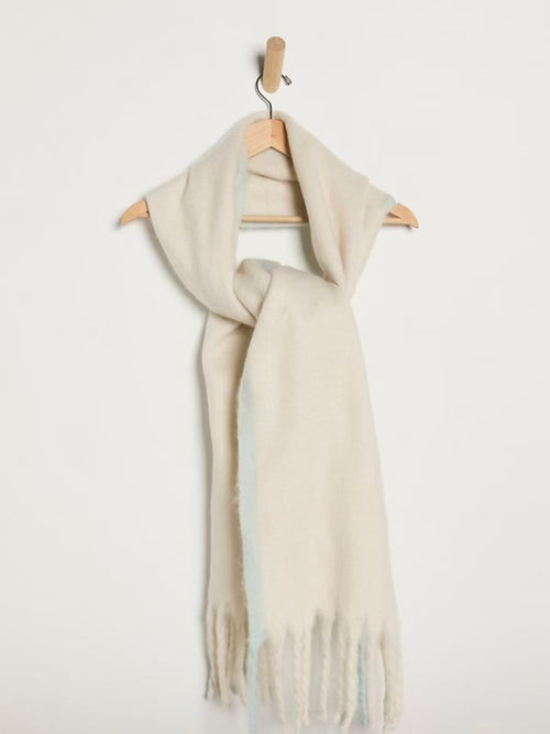 Winter Chill Blanket Scarf in Ivory