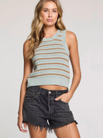 Crochet Sweater Tank in Sage