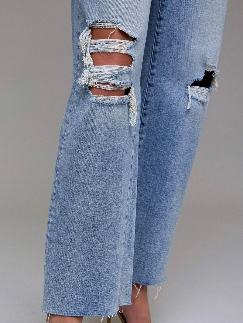Ella High Rise Distressed Jeans