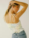 FINAL SALE Rainbow Ruffled Peplum Tank