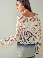 Bohemian Lace Crochet Sweater