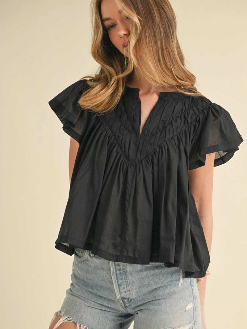 Flutter Sleeve Top