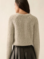Ophelia Button Front Cardigan Sweater in Grey