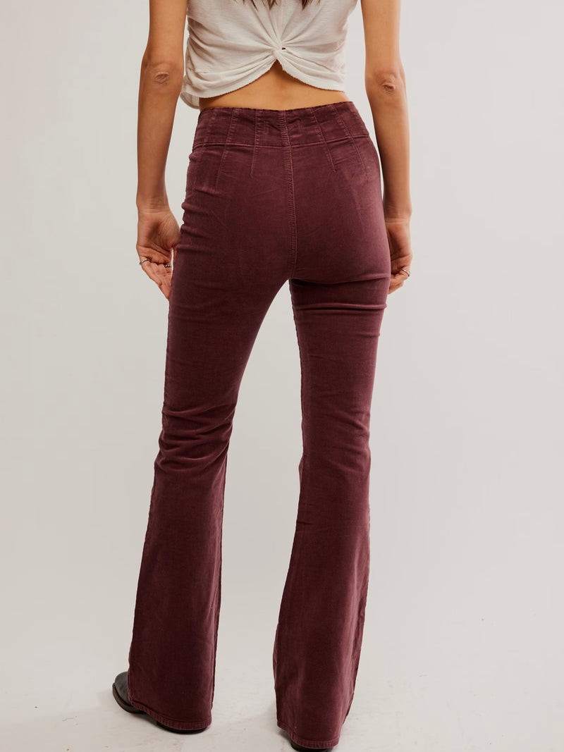 EXTRA 25% OFF Jayde Cord Flare Chocolate Pant