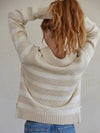 Striped Collar Hunter V-Neck Sweater