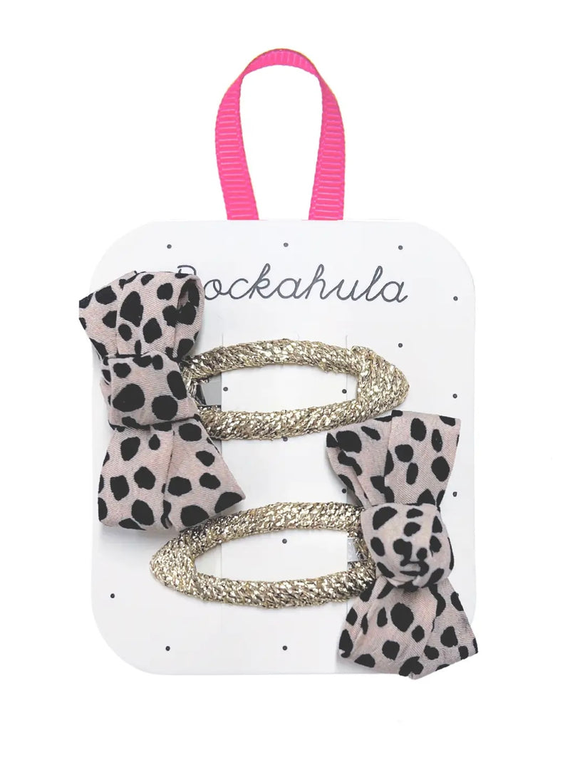 Leopard Bow Clips