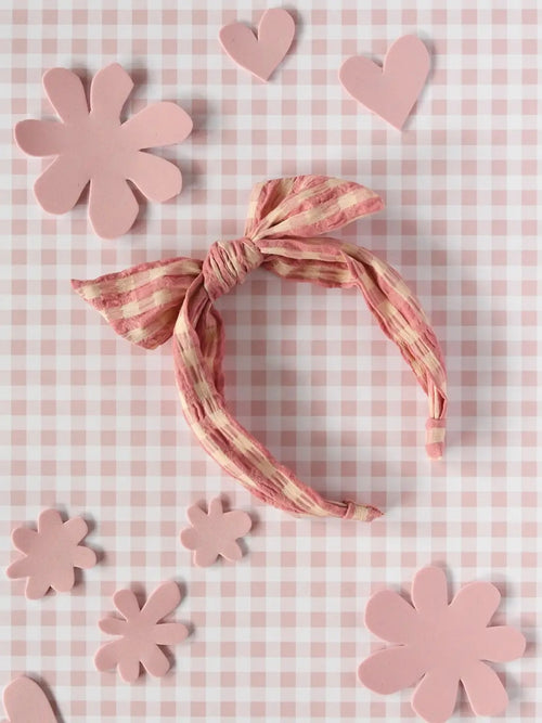 Taylor Gingham Tie Headband