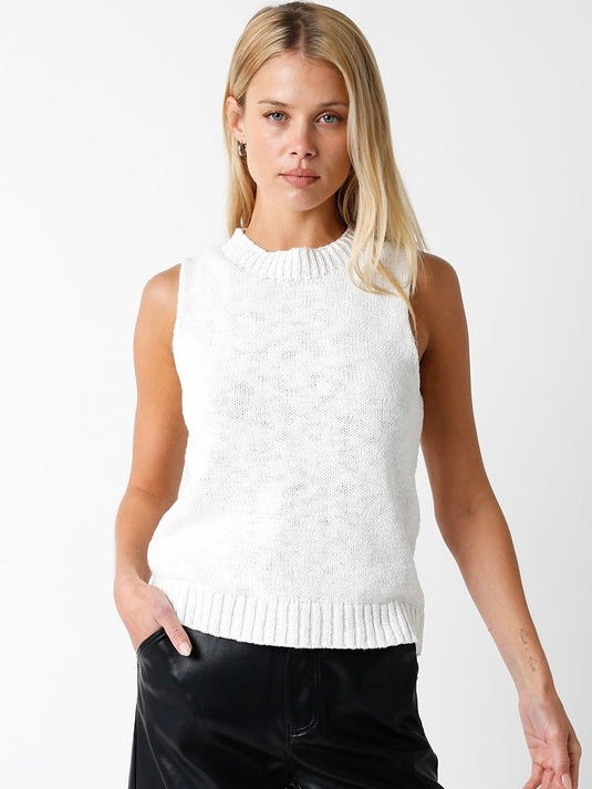 Mock Neck Brook Sweater Tank