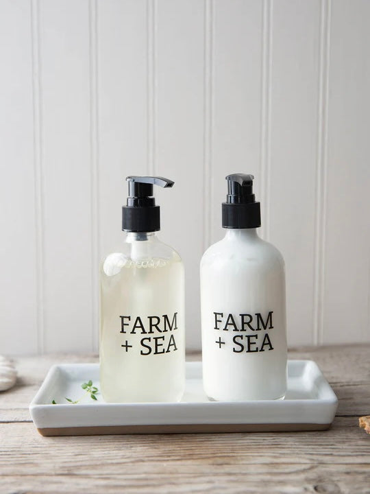 Farm + Sea Body Lotion 8 oz Glass Bottle