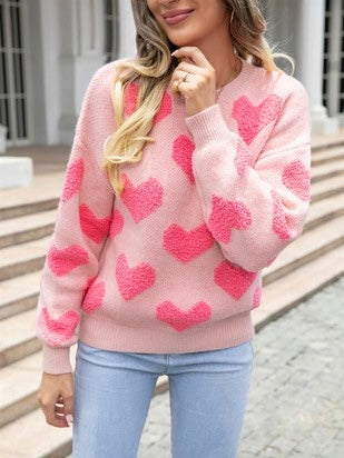FINAL SALE Hearts Knit Sweater