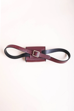 Sandra Faux Leather Mini Belt Bag In Burgundy