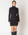 Ribbed Turtleneck Sweater Mini Dress