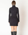 Ribbed Turtleneck Sweater Mini Dress