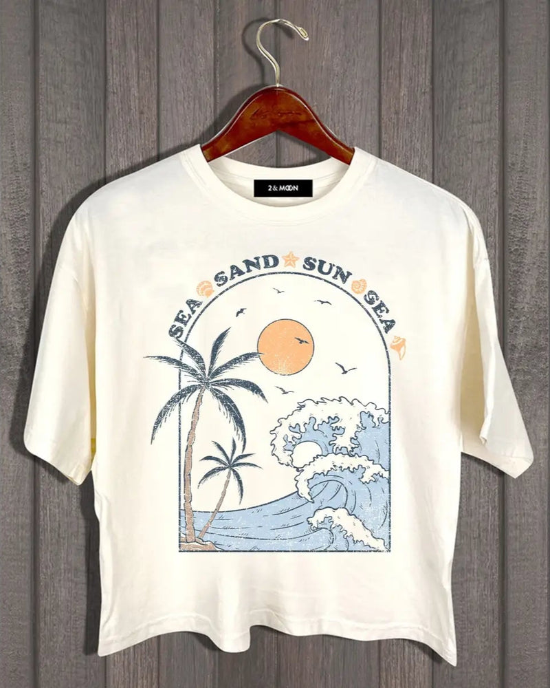Sea Sand Sun Tee in Ivory