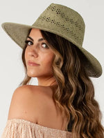 FINAL SALE Ventura Paper Fedora in Green