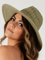 FINAL SALE Ventura Paper Fedora in Green