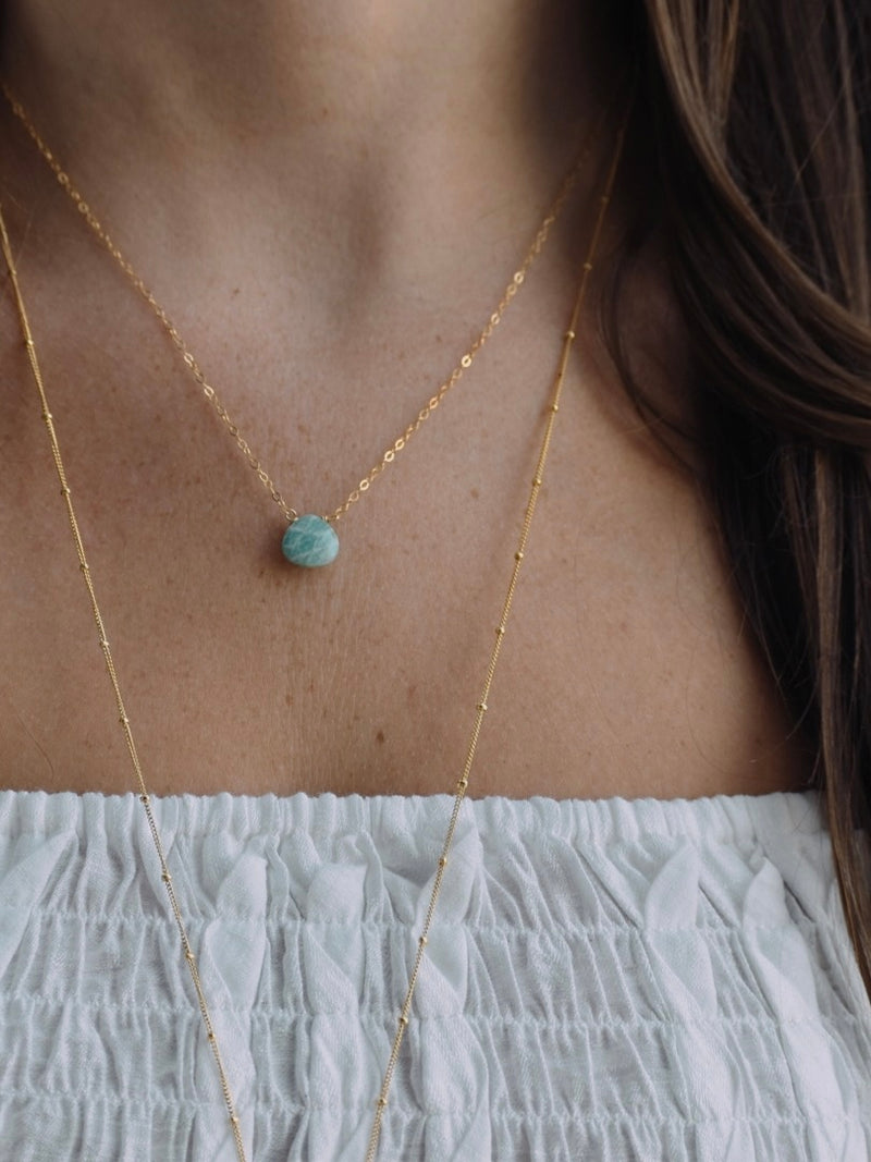 Amazonite Water Drop Necklace