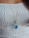 Blue Solar Quartz & Aquamarine Vibration Necklace