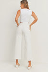 Patch Pocket Wide Leg Jean in White