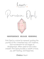 Pink Peruvian Opal on Mauve Apollo Wrap