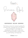 Luxa Little Pink Peruvian Opal on Mint Apollo Wrap