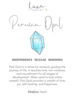 Luxa Little Blue Peruvian Opal on Mint Apollo Wrap