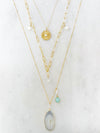 Mother of Pearl Star Paperclip Chain Necklace