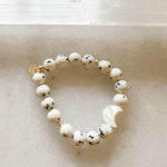 Luxa Little Dalmatian Jade & Mother of Pearl Moon Stretch