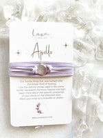 Fluorite on Lilac Apollo Wrap